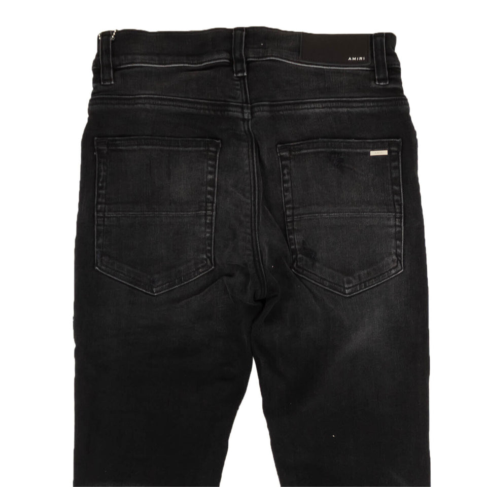 Black Distressed MX1 Bandana Skinny Jeans
