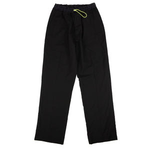 Black And Navy Blue Layered Waist Easy Wool Trousers