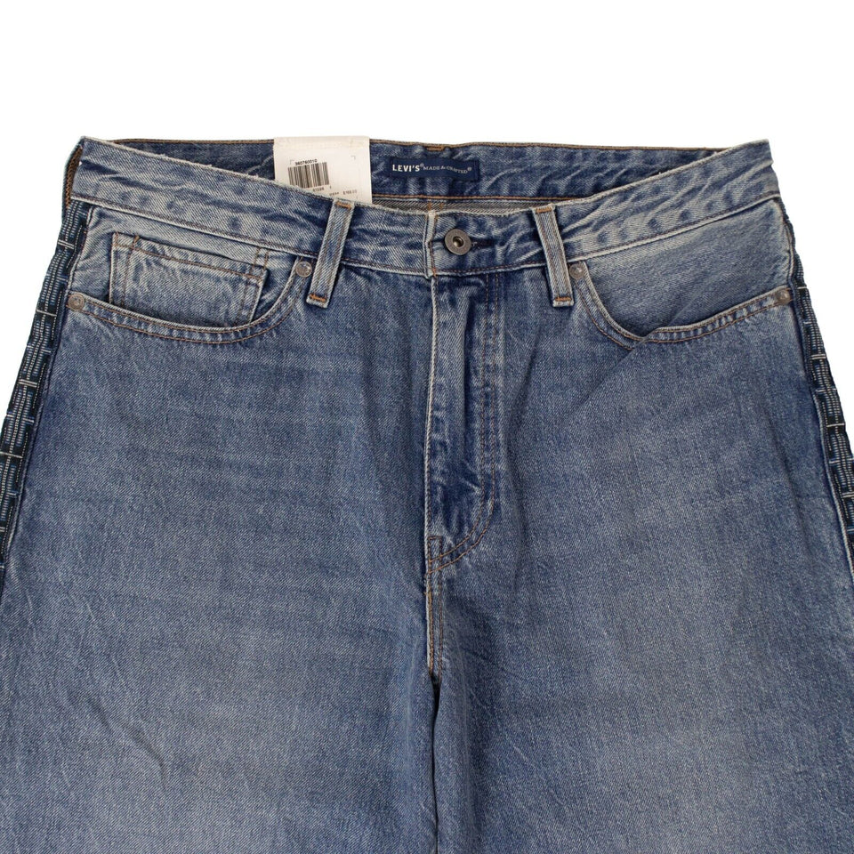 Blue Draft Taper Side Stripe Jeans