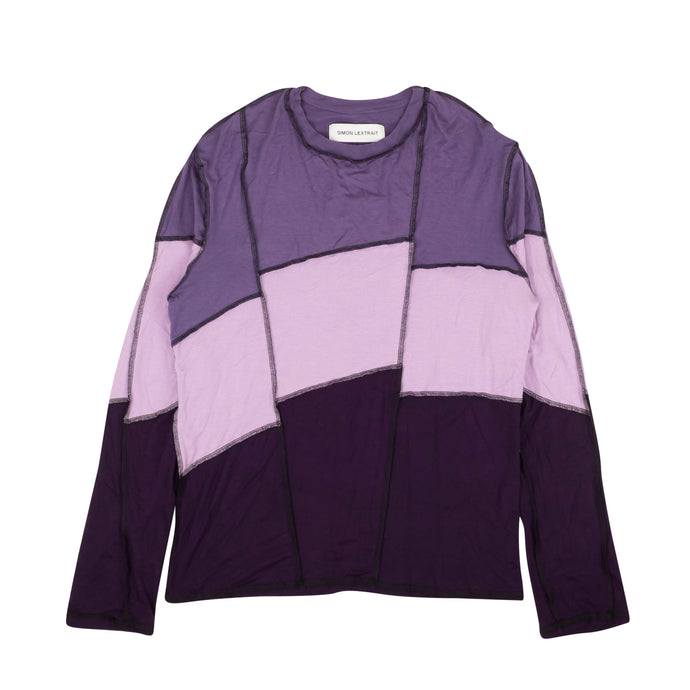 Amethyst Purple Stitched Long Sleeve T-Shirt