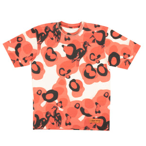 Red Washed Camo Short Sleeve T-Shirt