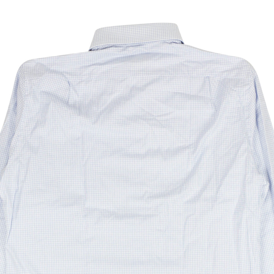 Blue And White Plaid Dress Shirt