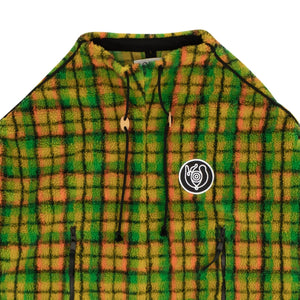 Green Check Multi Fleece Anorak Jacket