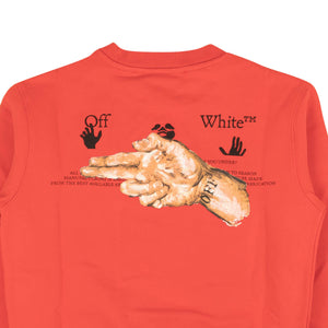 Fiery Red And Nude Pascal Crewneck
