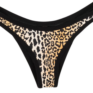 Black And Orange Leopard Wilson Bikini Bottoms
