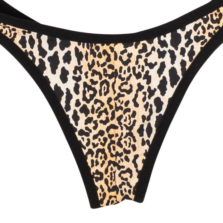 Black And Orange Leopard Wilson Bikini Bottoms