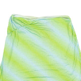 Green And Blue Ruched Miniskirt