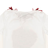 White Short Sleeve Rose Bow T-Shirt