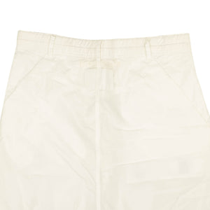 White Lightweight Dropped Crotch Harem Shorts
