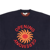 Navy Blue Sun Logo Collegiate Sweater