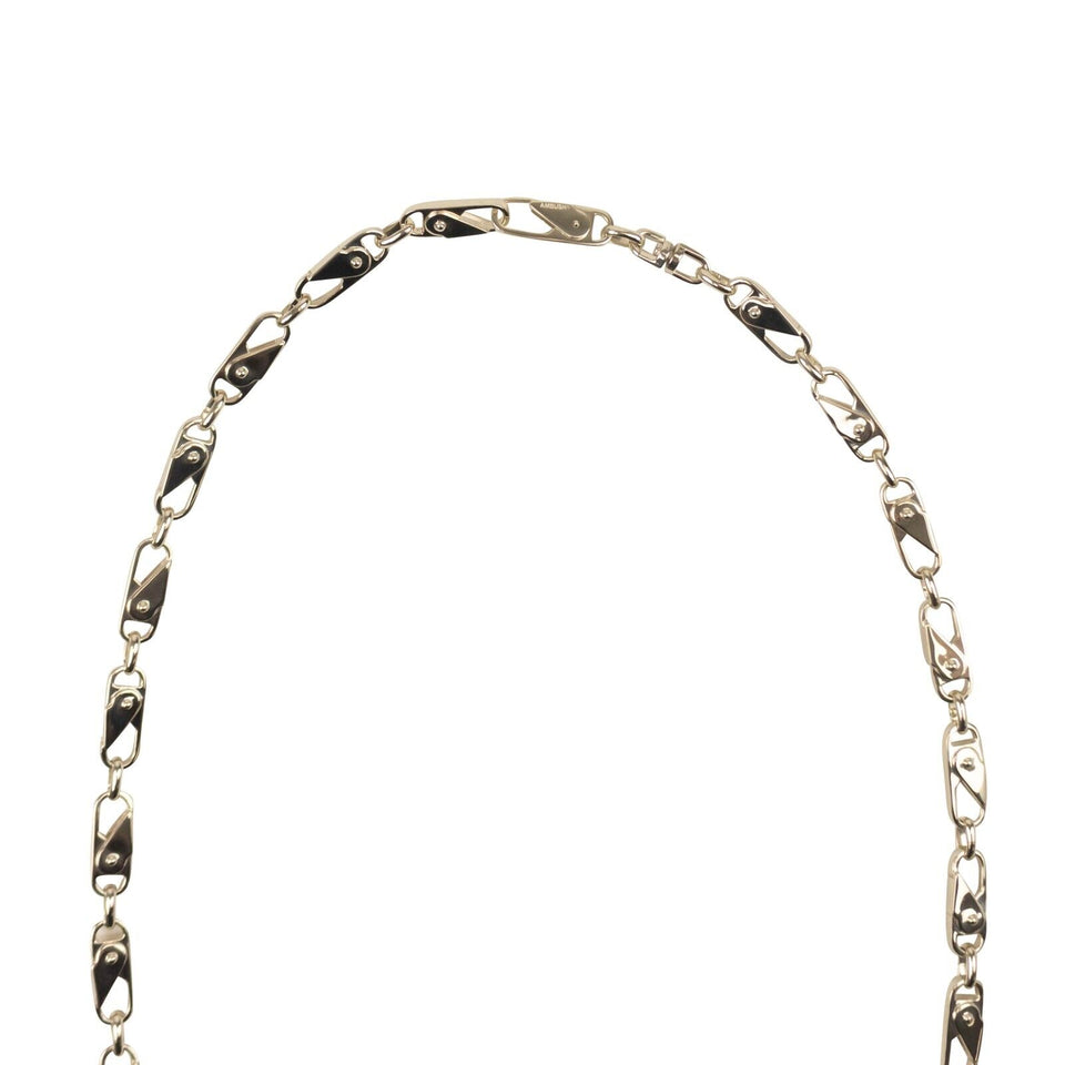 Silver Metal Sling Snap Necklace