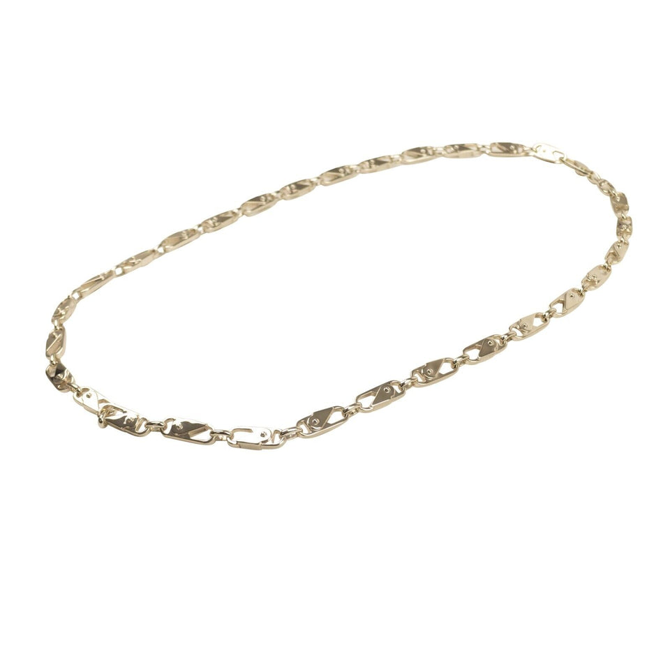 Silver Metal Sling Snap Necklace