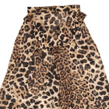 Rodarte Leopard Print Silk Short Sleeve Blouse - Brown