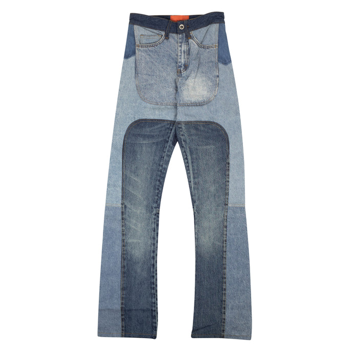 Indigo Upcycled Patchwork Denim Jeans