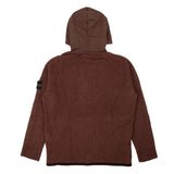 Aged Wine Puprle Boucle Zip-Up Puffer Hoodie