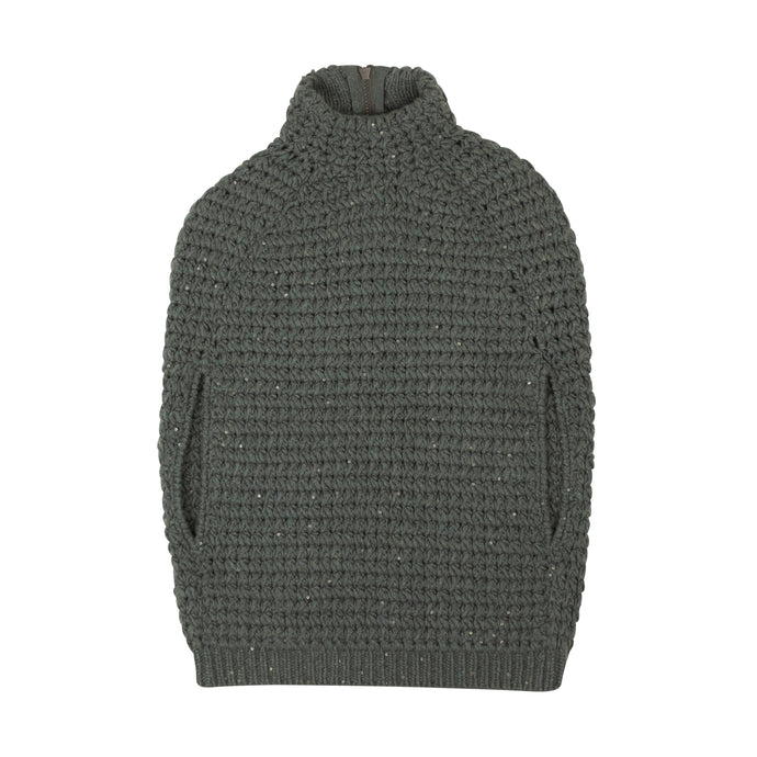 Green Cashmere Blend Knit Sweater Vest
