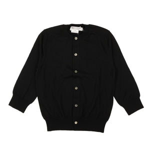 Black Knit Button-Up Cardigan