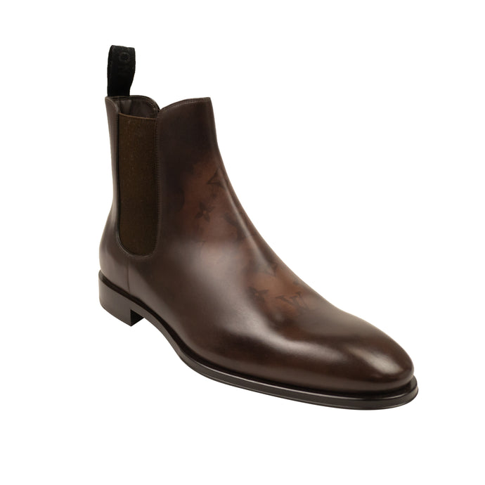 Brown Minister Leather Chelsea Ankle Boots