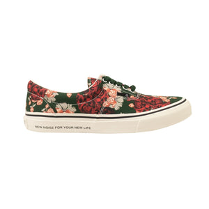 Green Floral Print Canvas Sneakers