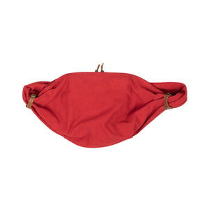 Red Canvas Messenger Belt Bag