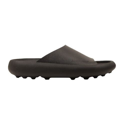Black Logo Sliders Sandals