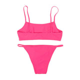 Hot Pink And White Basic Bikini