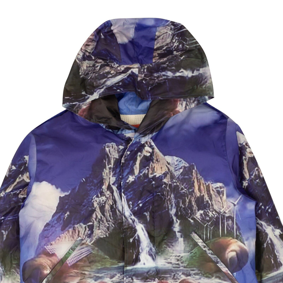 Blue And Multi Eternal Wave Parka