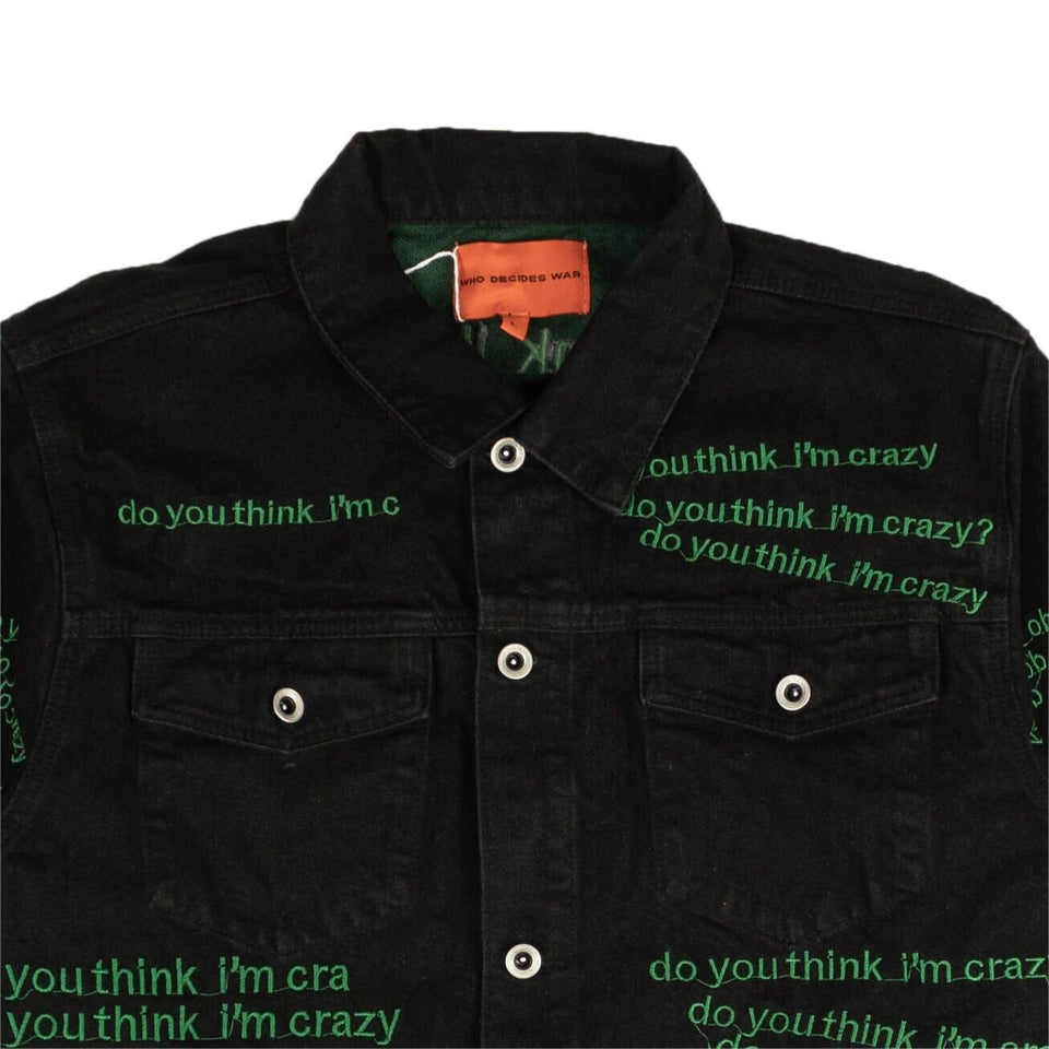 Black Dytic Embroidered Denim Jacket