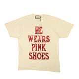 Ivory He Wears Pink Sequin Shoes Short Sleeve T-Shirt