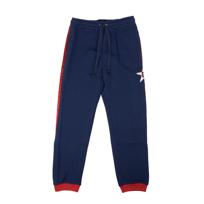 Navy Blue Star Side Stripe Jogging Pants