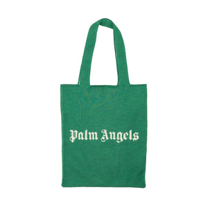 Green PA Knit Wool Blend Shopper Tote Bag