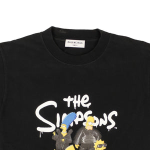 Men's Black Simpsons Vintage Short Sleeve T-Shirt