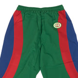 Green, Red And Blue Geometric Nylon Track Pants