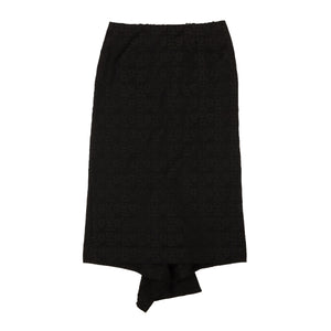 Black Monogram Asymmetrical Skirt