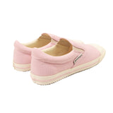 Pink Vulcanized Square Slip On Canvas Sneakers