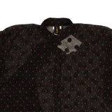 Black And Red Polka Dot Silk Blouse