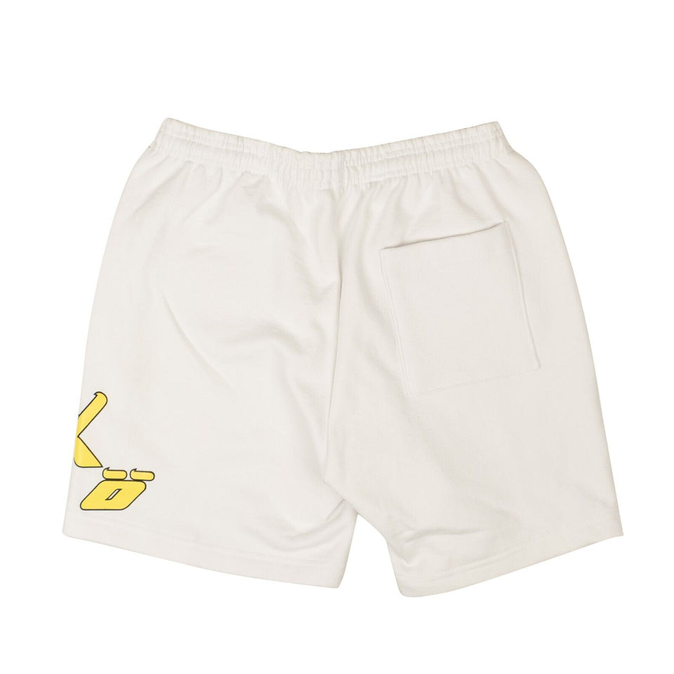 X 375 White And Yellow Logo Sweatshorts