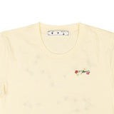 Cream Floral Embroidered T-Shirt