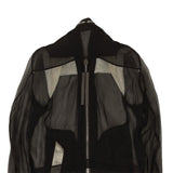 Black Sheer Polyester Klaus Zip-UP Jacket