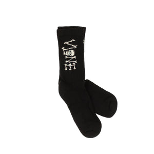 Black Lost Bone Socks