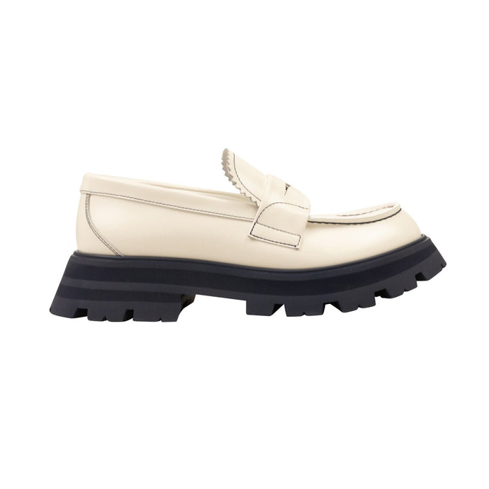 White Leather Wander Loafers