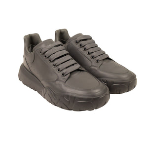 Grey Court Lace Up Trainer Sneakers