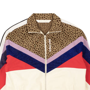 White Leopard V Colorblock Vintage Track Jacket