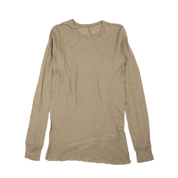 Dirt Gray Basic Cotton Long Sleeve T-Shirt