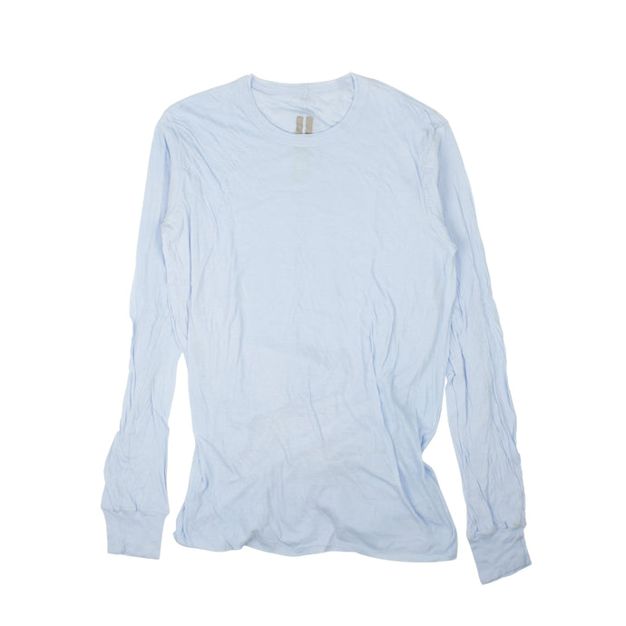 Powder Blue Double Cotton Long Sleeve T-Shirt