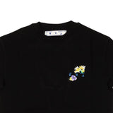 Black Flowers Arrow Check T-Shirt