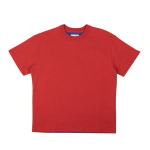 Red And Blue Double Layer Short Sleeve T-Shirt