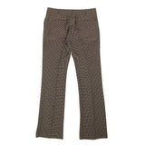 Brown Geometric Silk Pants