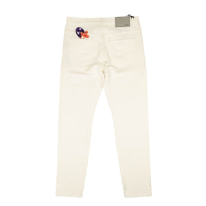 X Kenny Scharf White Slim-Fit Jeans