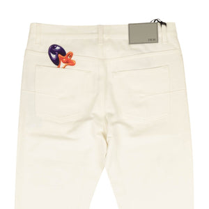 X Kenny Scharf White Slim-Fit Jeans